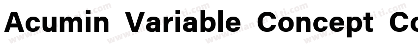 Acumin Variable Concept Condense bo字体转换